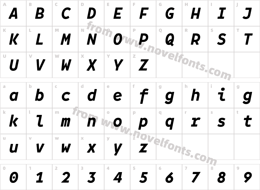 Belinsky Black ItalicCharacter Map