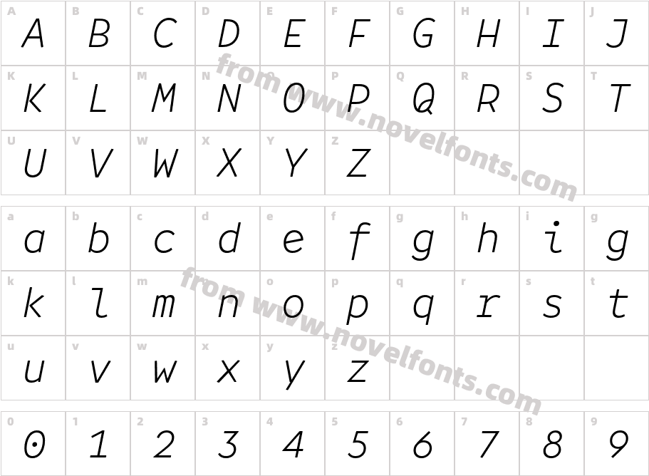 Belinsky Light ItalicCharacter Map