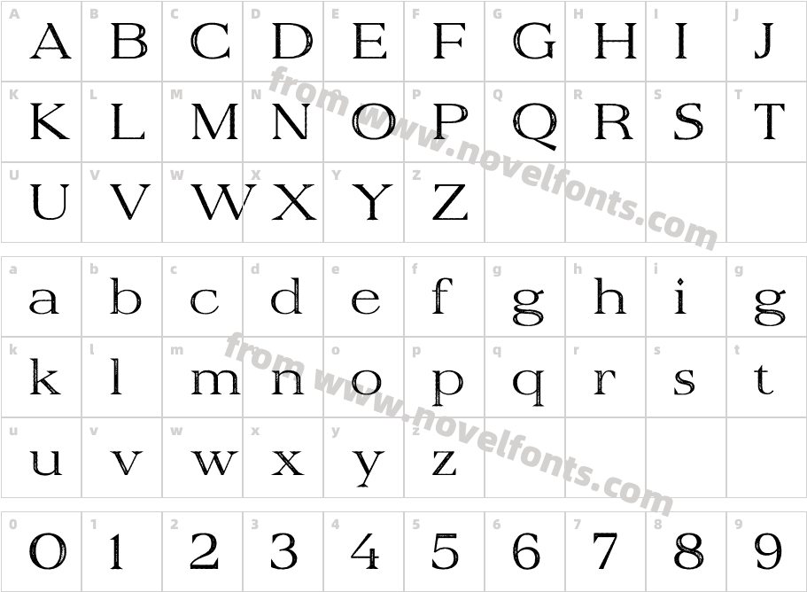 Belinzie StampCharacter Map