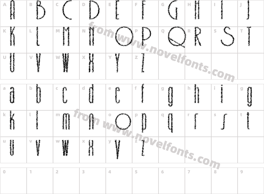 Belkon Unfocus Demo RegularCharacter Map