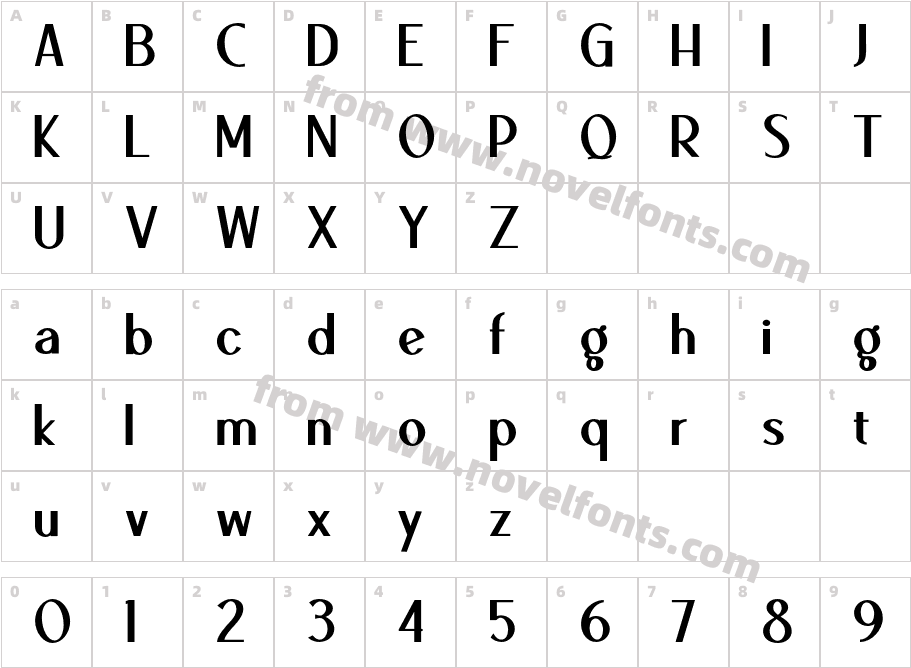 Ben Extra BoldCharacter Map