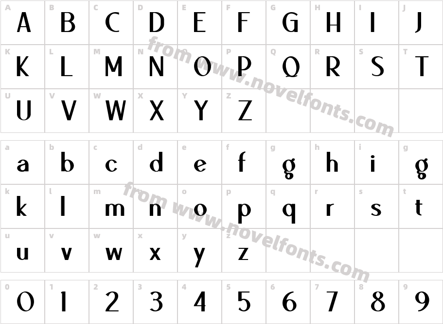 Ben Extra BoldCharacter Map