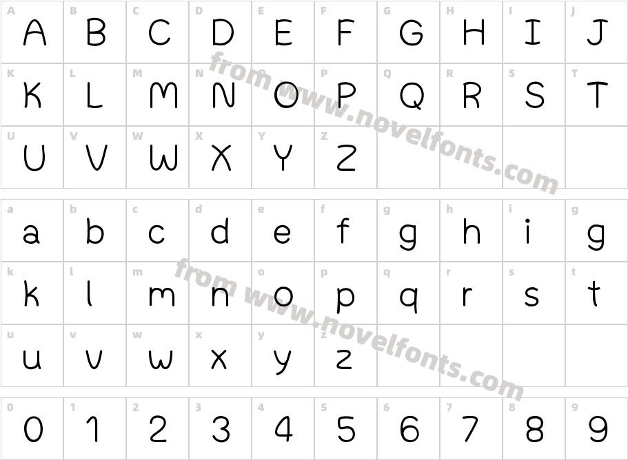 Bend Radius RegularCharacter Map
