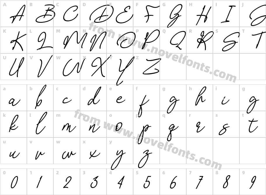 Bendina Sambat ItalicCharacter Map
