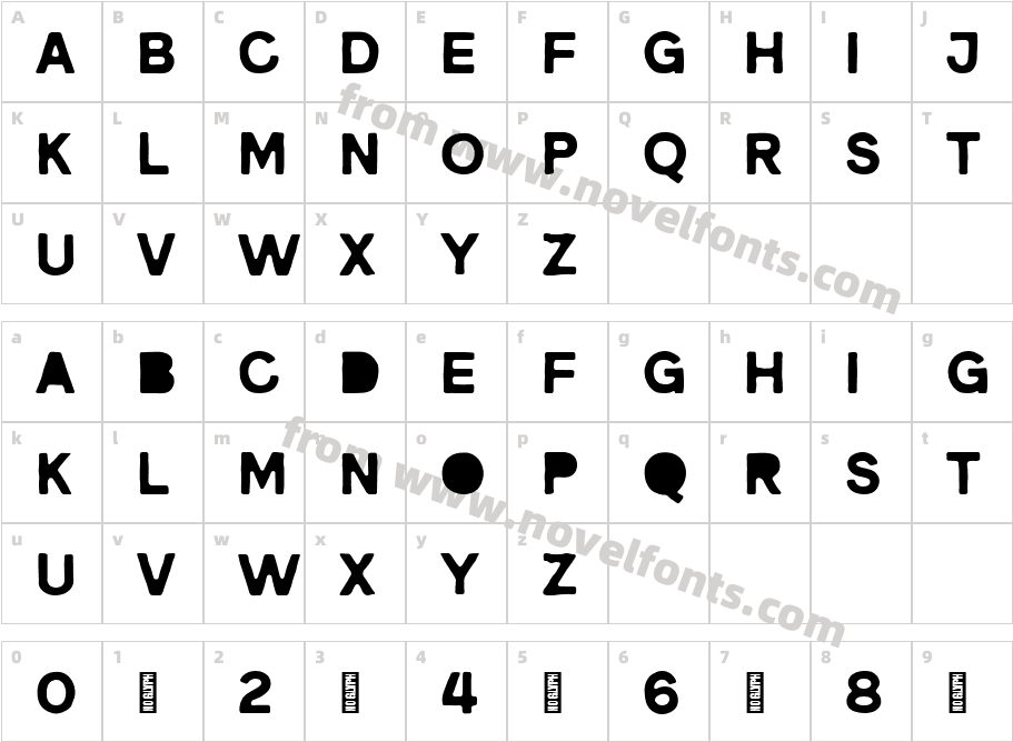 Benniter Trial Version RegularCharacter Map