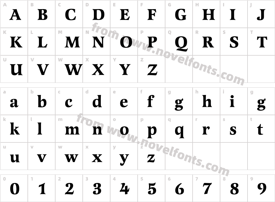 LatienneEF-BoldCharacter Map