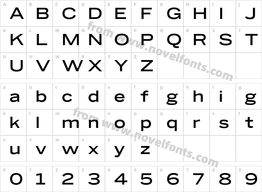 Benton Sans Wide MediumCharacter Map
