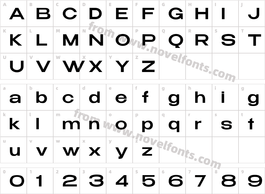 Benzin MediumCharacter Map