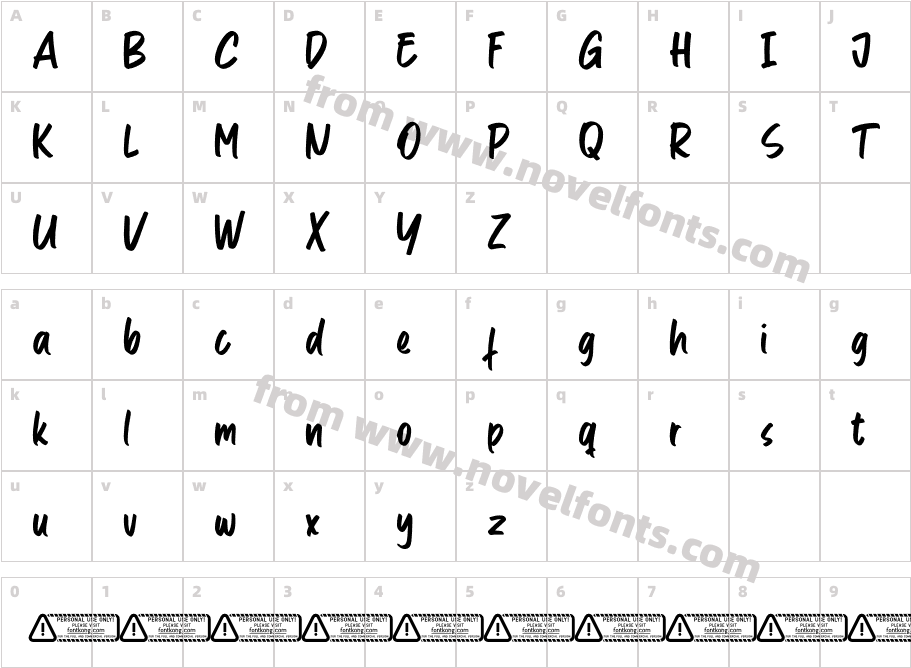 Bepanic PERSONAL USE ONLY!Character Map
