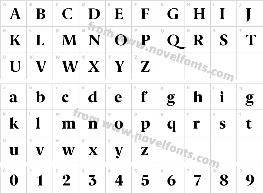 Berlingske Serif Extra BoldCharacter Map