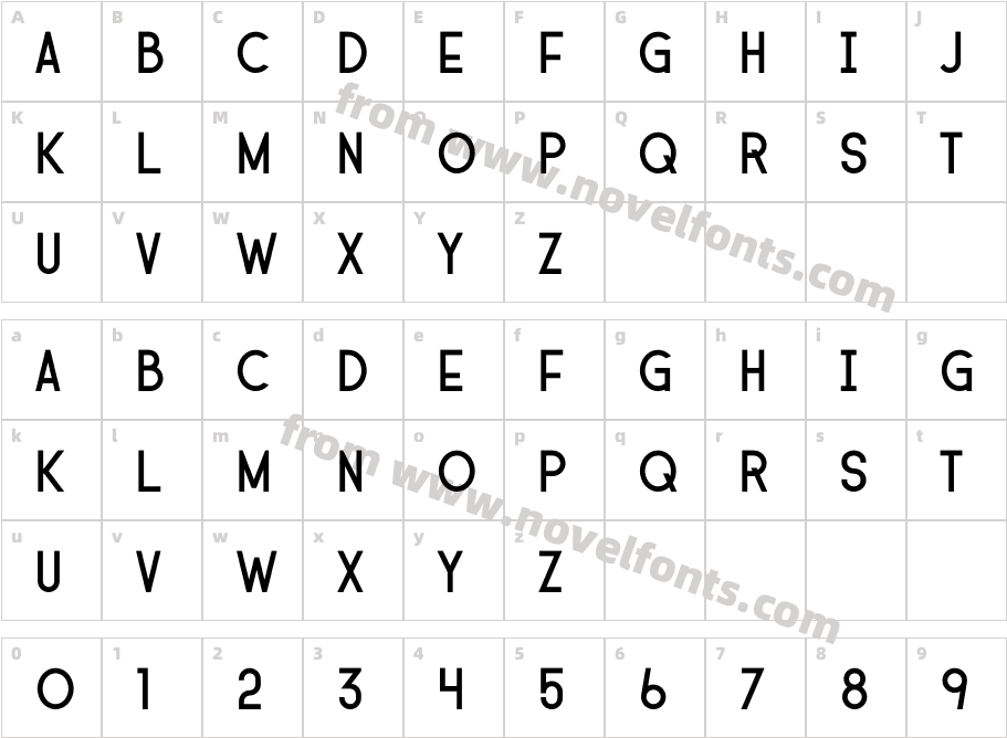 Besant BoldCharacter Map