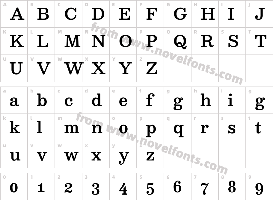 Besley it MediumCharacter Map