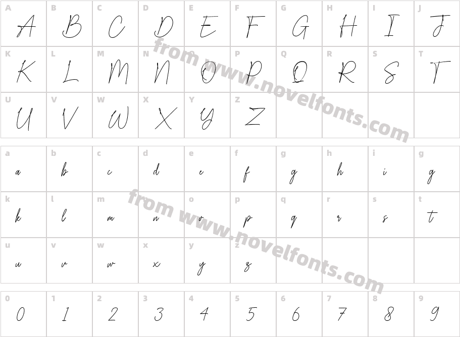 Besthiny SignatureCharacter Map