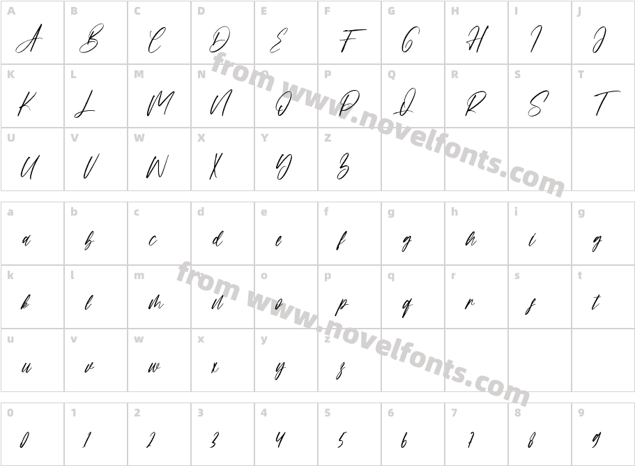 Bestseller RegularCharacter Map