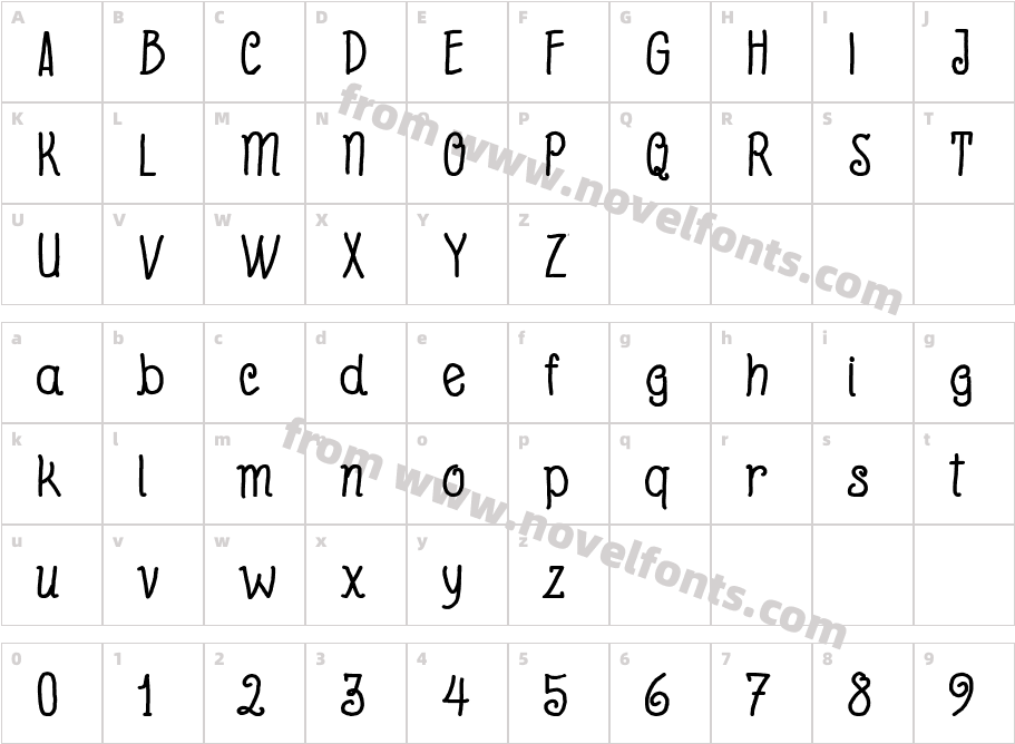 Beyond Blackboard BoldCharacter Map