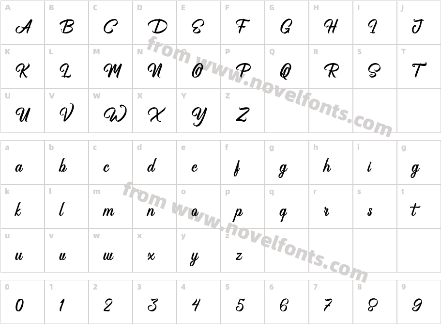Bhorgcust Free Personal Use ScriptCharacter Map