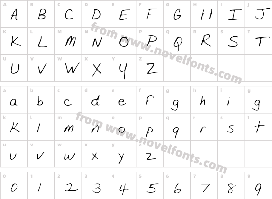 LaurensHand-PlainCharacter Map