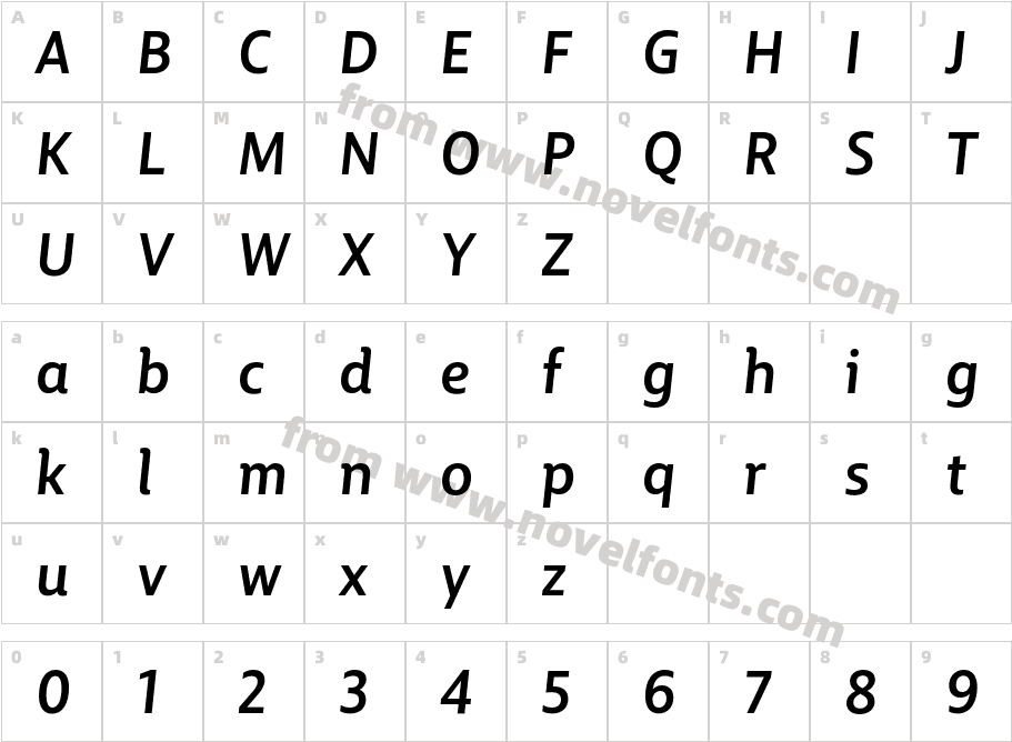 Big City Grotesque Pro Medium ItalicCharacter Map
