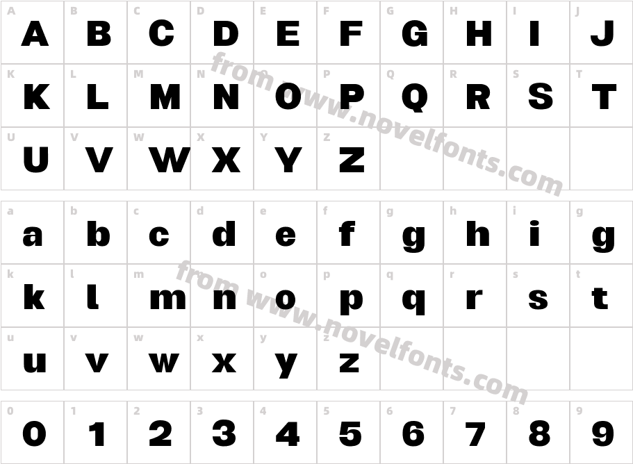 Biggan Pro BoldCharacter Map