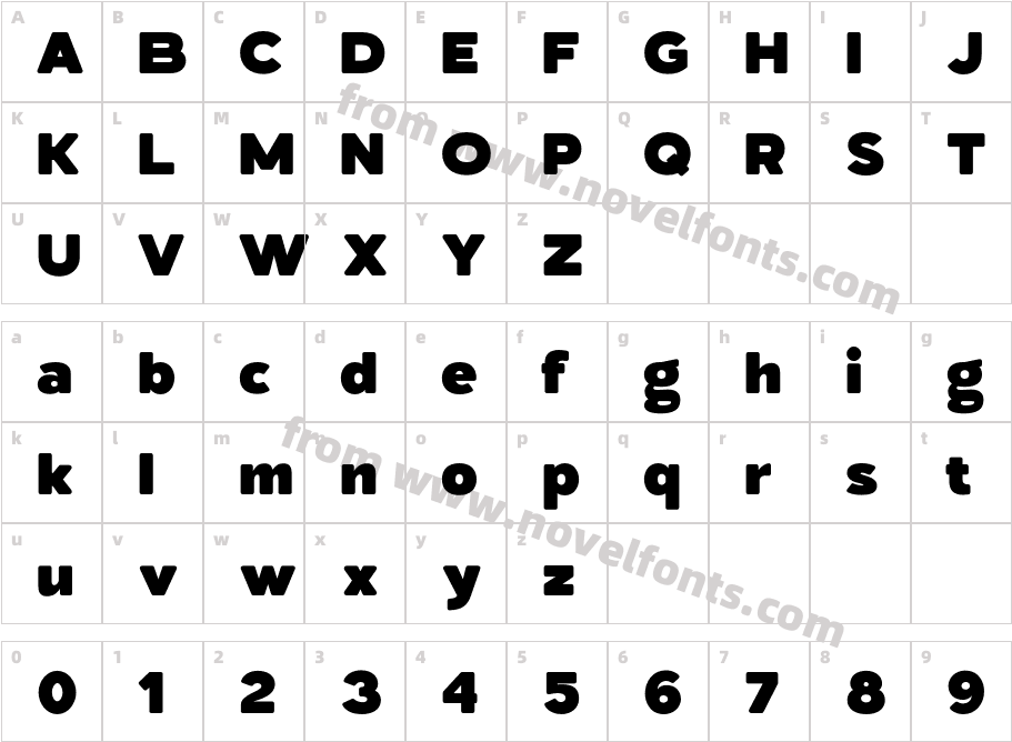 BilagroCharacter Map