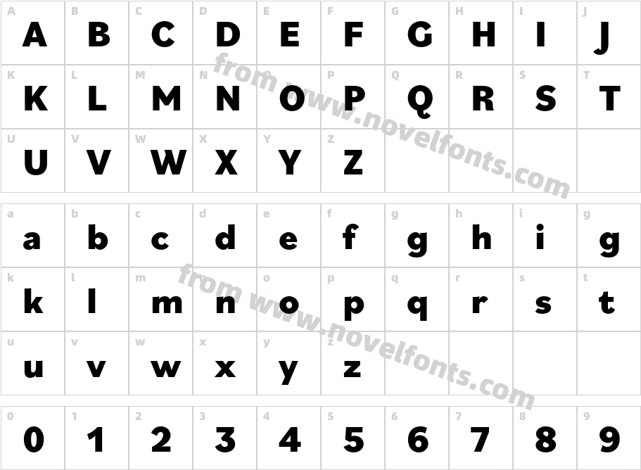 Bilo Extra BoldCharacter Map