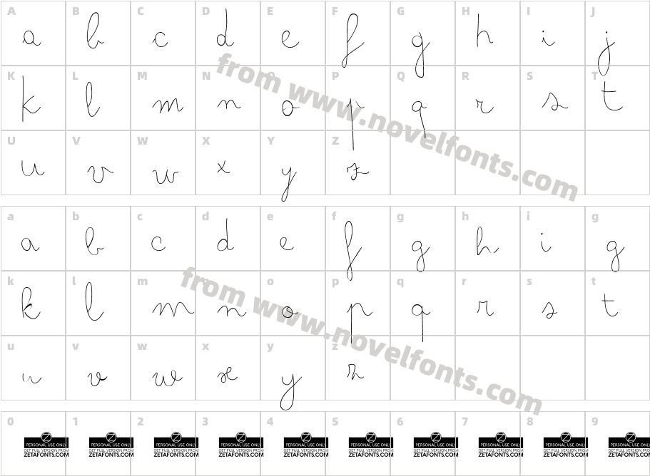 Bimbo BallpointCharacter Map