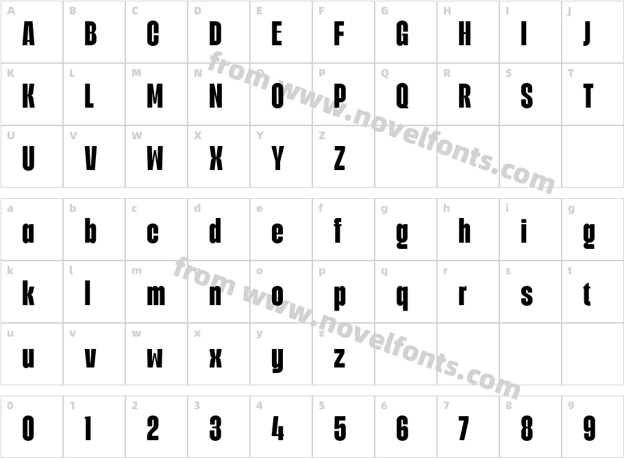 Biogem Extra BoldCharacter Map