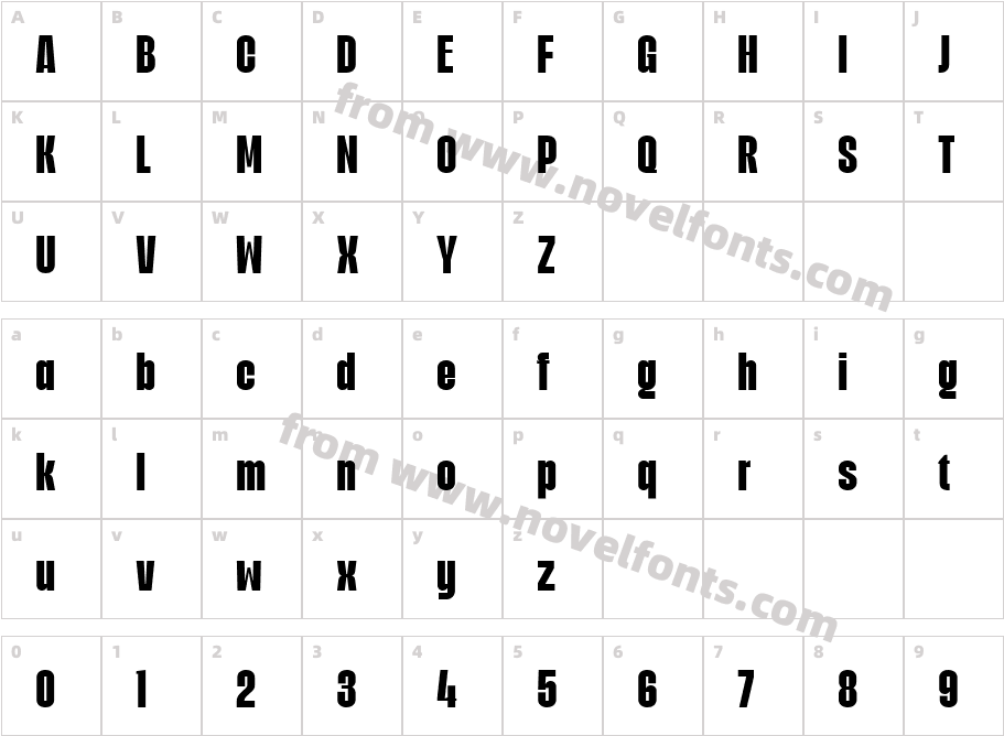 Biogem Extra BoldCharacter Map