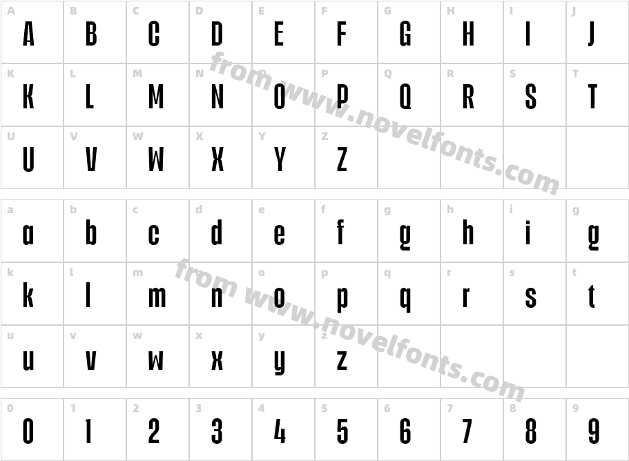 Biogem MediumCharacter Map
