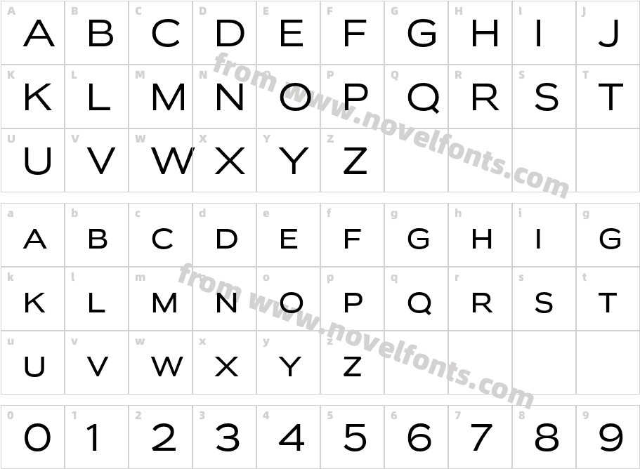 Biondi Sans Bk RegularCharacter Map