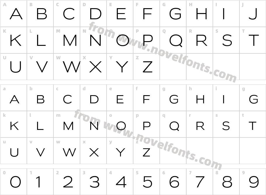 Biondi Sans Lt RegularCharacter Map
