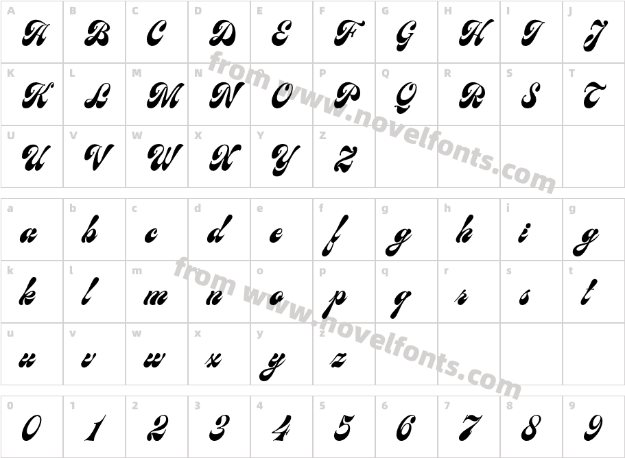 Birchside Typeface RegularCharacter Map