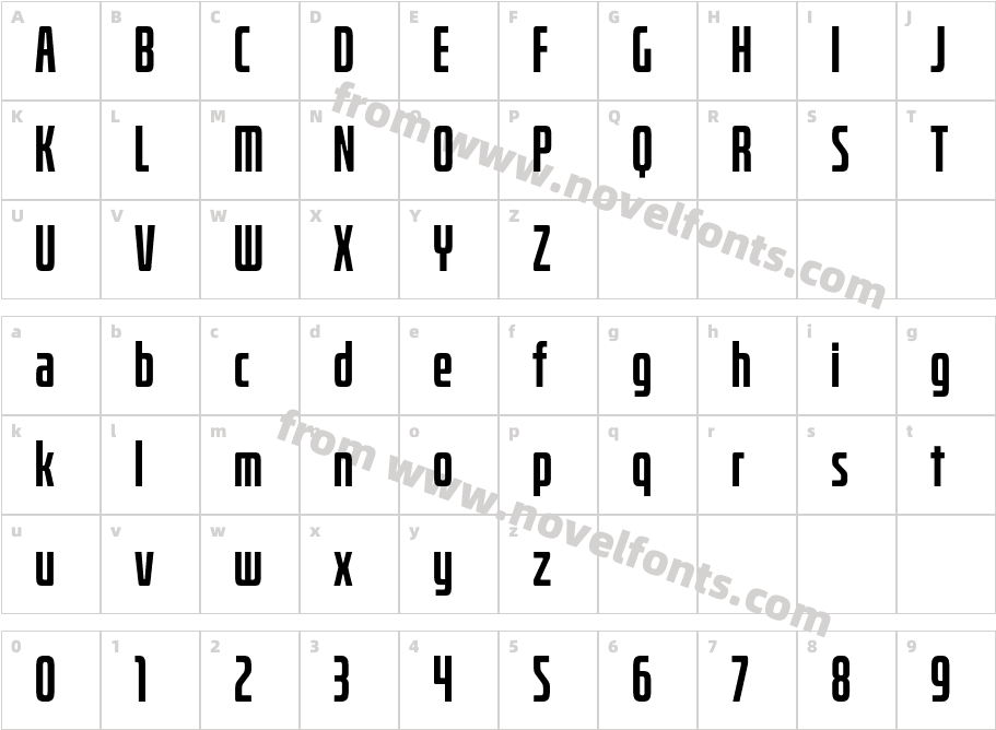 Bitcrusher Cd Rg BoldCharacter Map