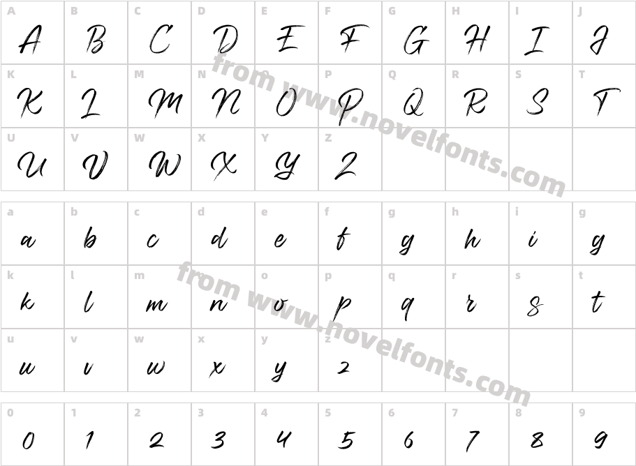 Black Almonds RegularCharacter Map