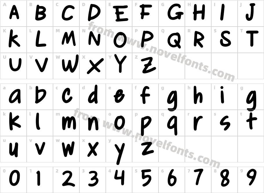 Le Lissage BoldCharacter Map