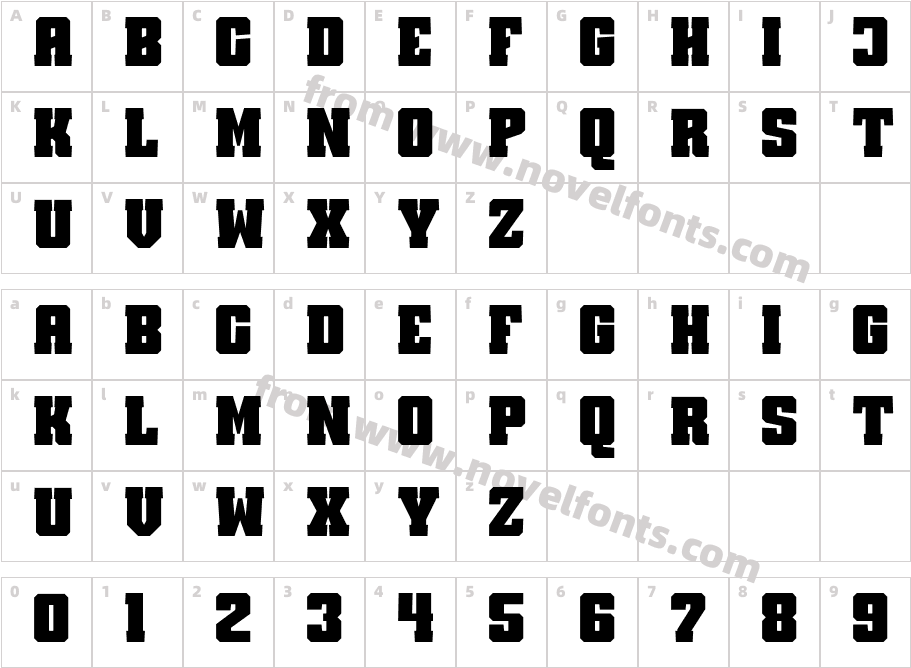 Black Engine RegularCharacter Map