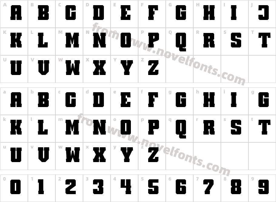 Black Engine RegularCharacter Map
