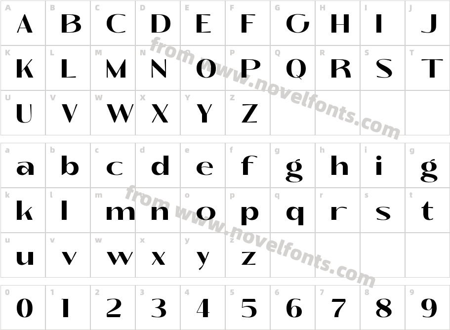 Black Forte BoldCharacter Map