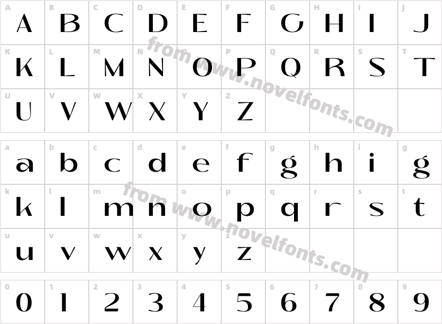 Black Forte MediumCharacter Map