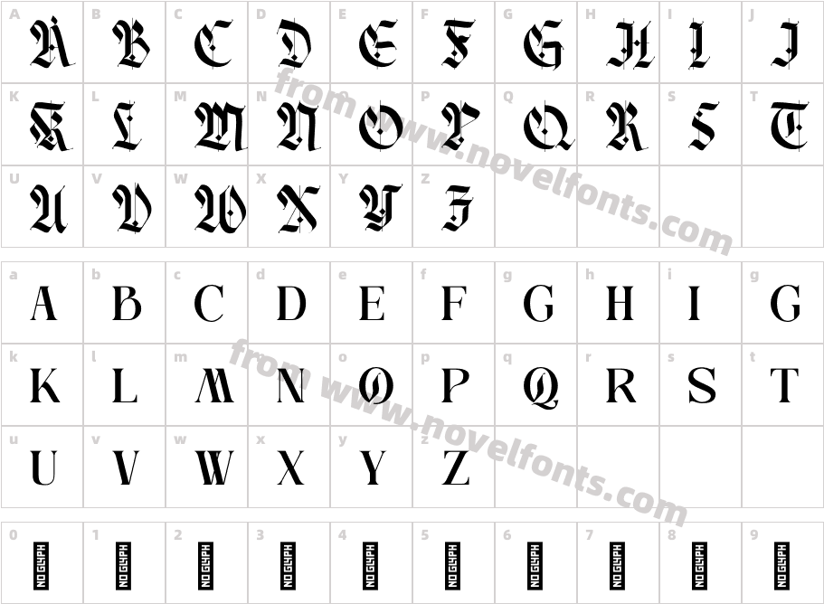 Black Gowa Demo Version RegularCharacter Map