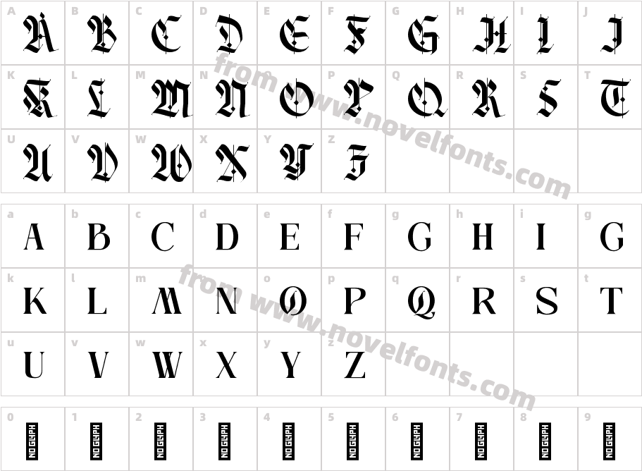 Black Gowa Demo Version RegularCharacter Map