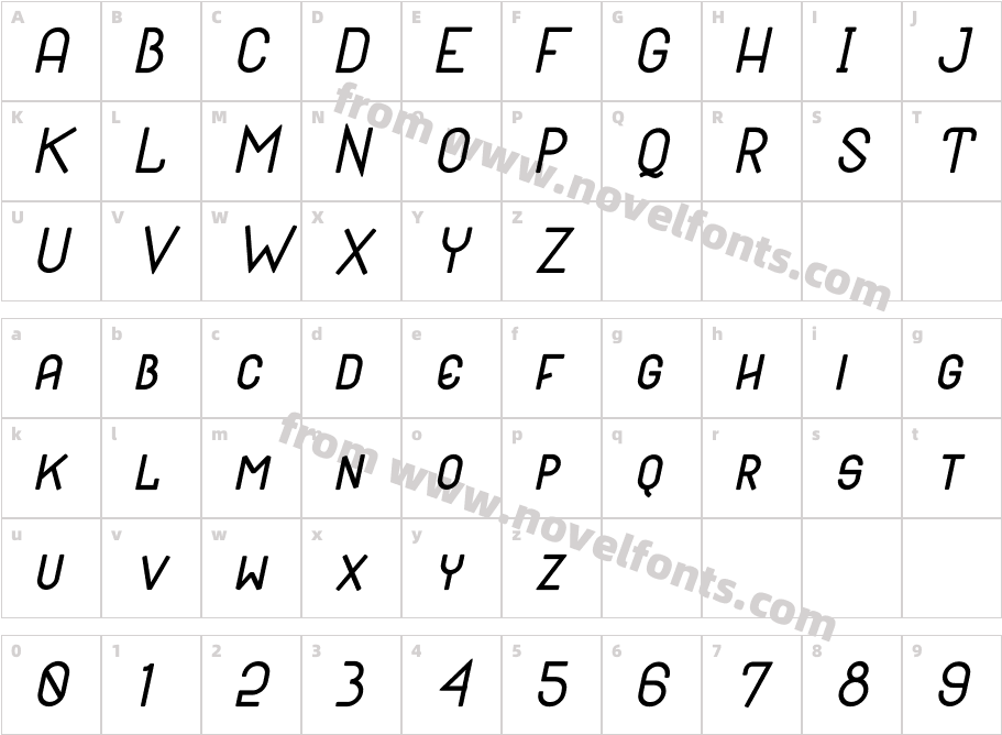 Black Hole ItalicCharacter Map