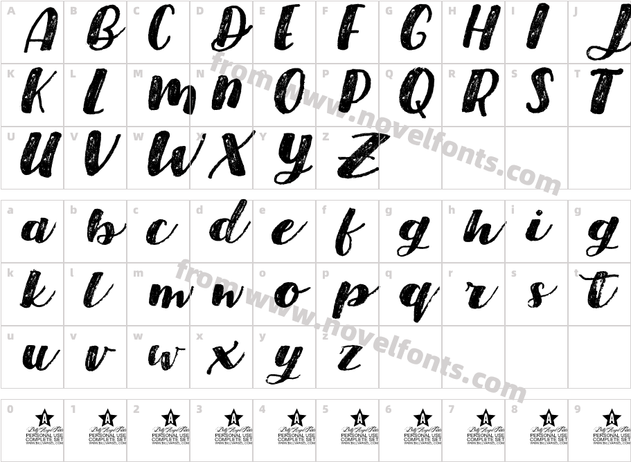 Black Pearl Personal UseCharacter Map