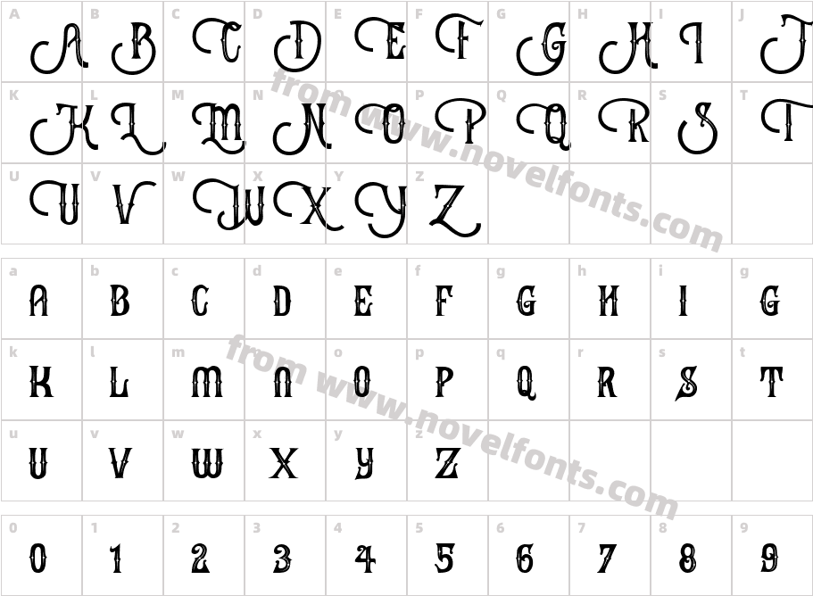 Black heat inlineCharacter Map