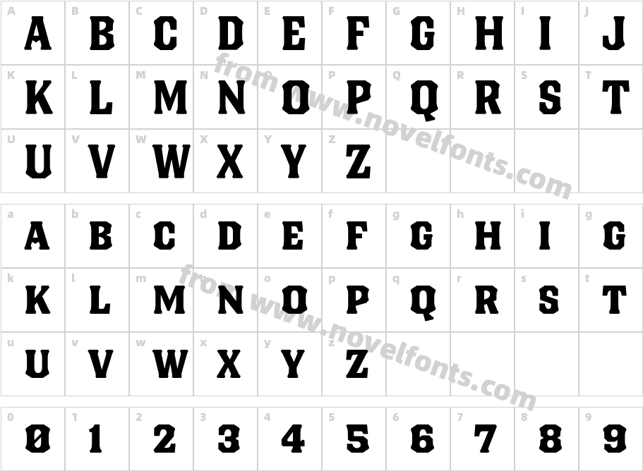 Blackberry OneCharacter Map