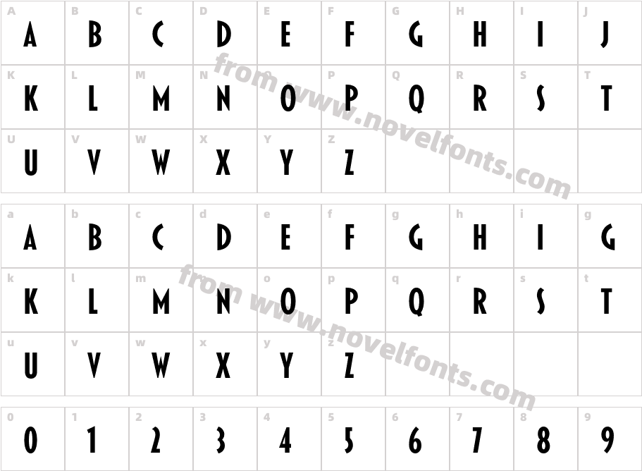 Blakely Bold BoldCharacter Map