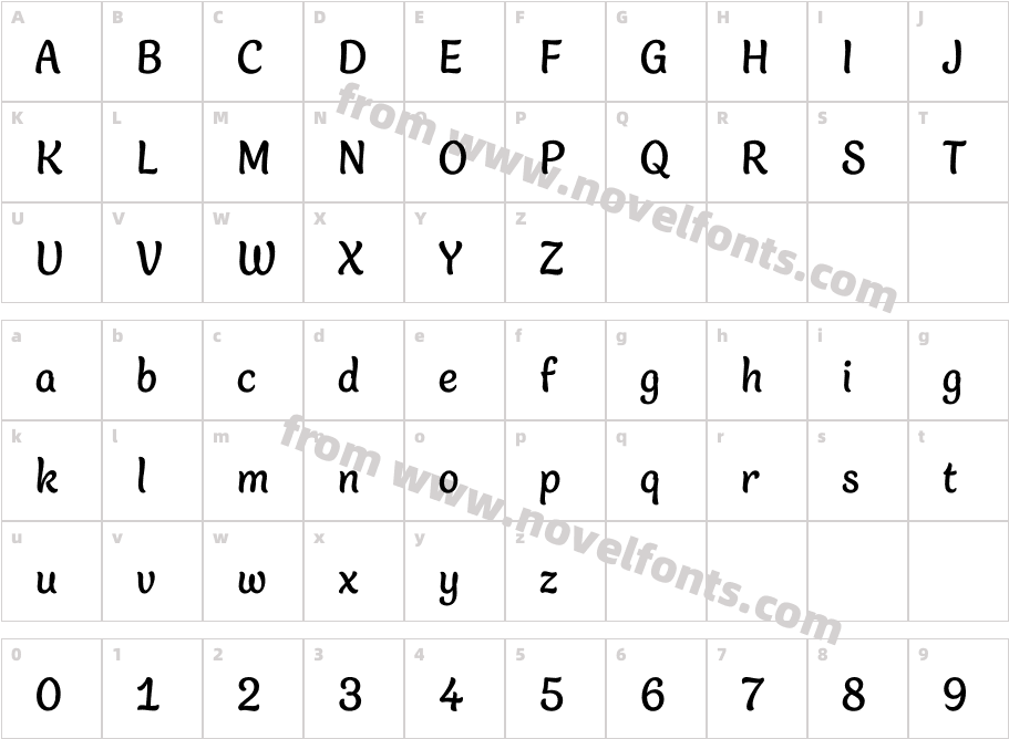 Blanket MediumCharacter Map