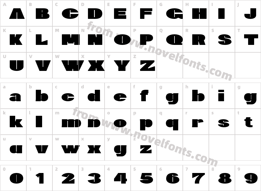 Blastic RegularCharacter Map
