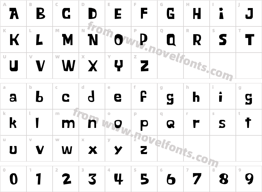 Blob Spongey LowercaseCharacter Map