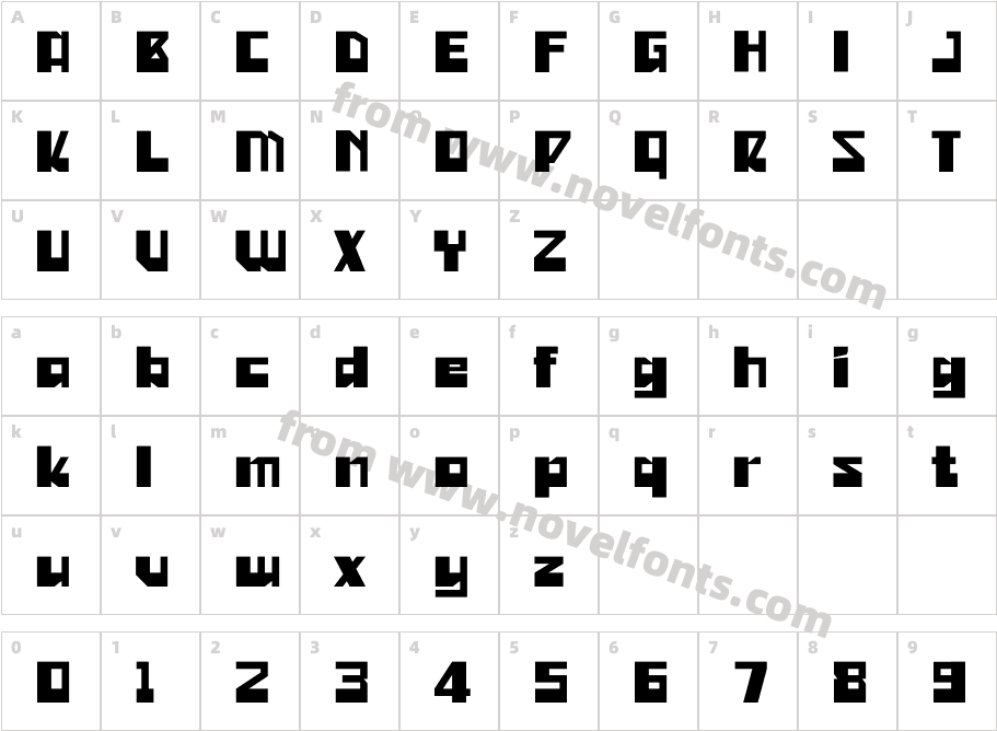 Blockhide RegularCharacter Map
